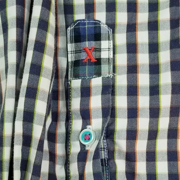 Robert Graham "X" Tailored Fit XL Men's Embroidered Logo Black White Red Trim - Picture 6 of 10